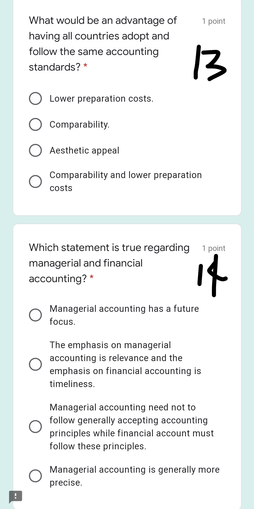 Allowing entities to estimate rather than