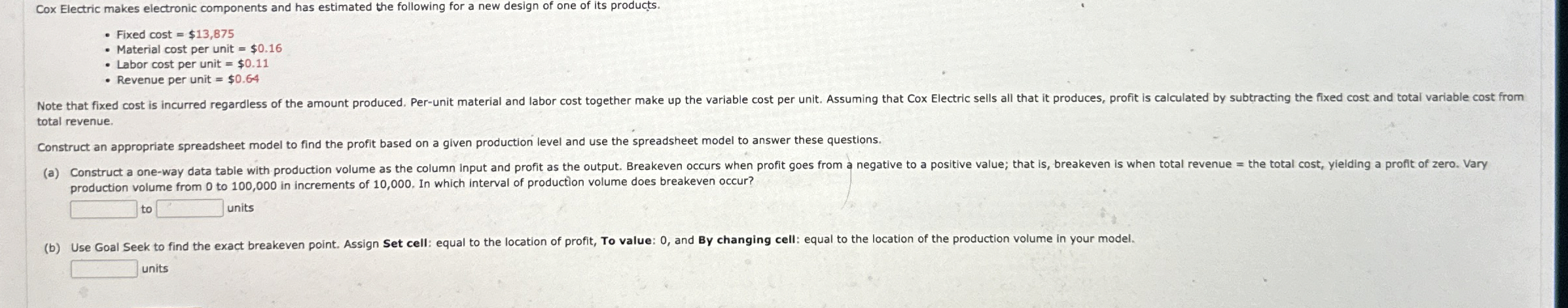 Cox Electric makes electronic components and has