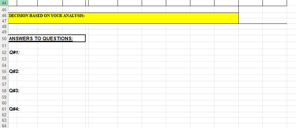 ICAR Format: The ICAR must be in the Excel