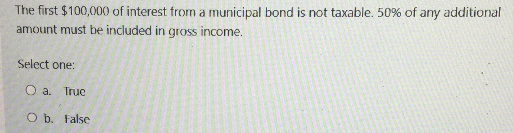 The first $ 1 0 0 , 0 0 0 of interest from a