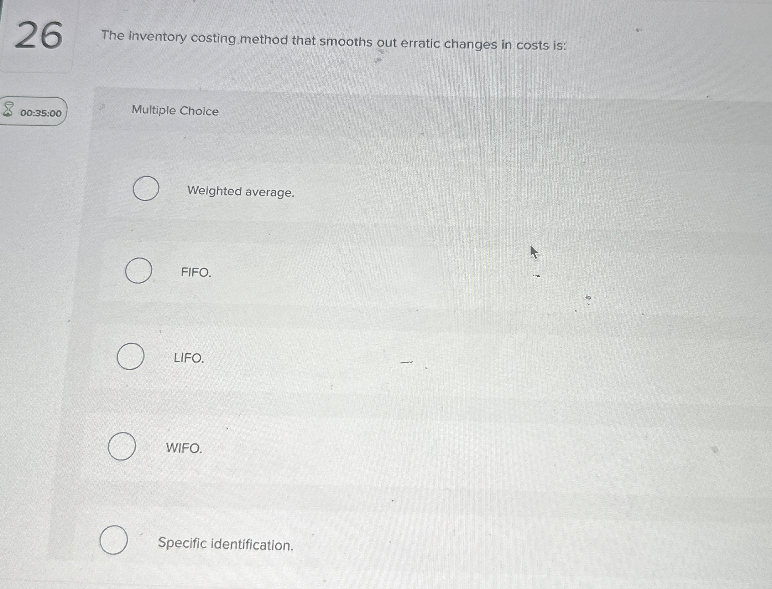 2 6 The inventory costing method that smooths out