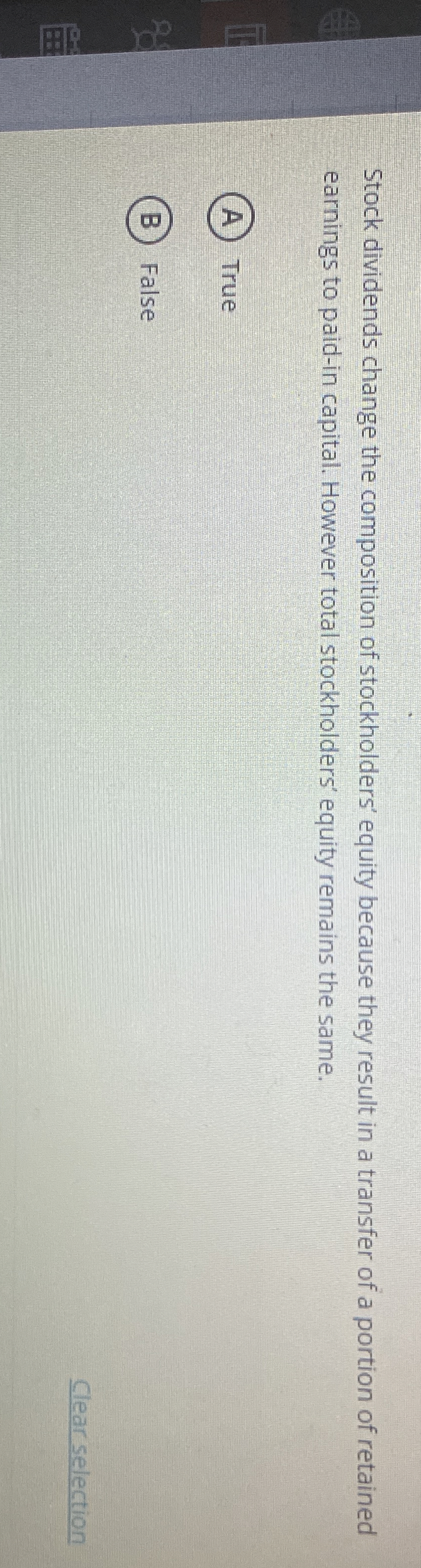 Stock dividends change the composition of