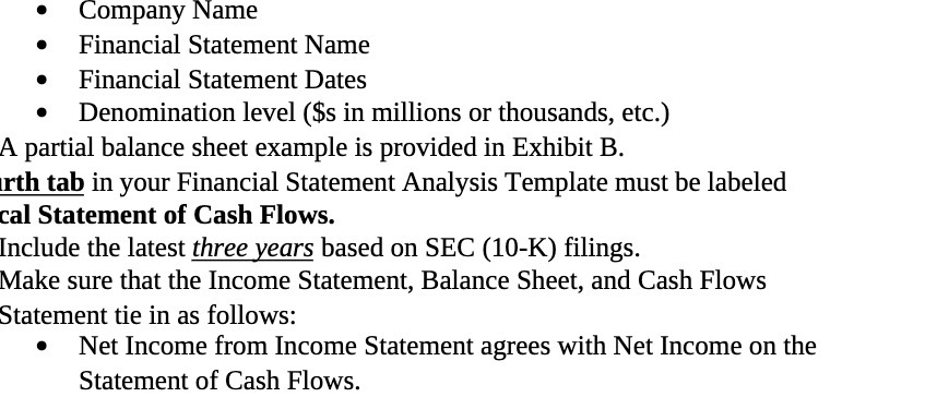 Company Name Financial Statement Name Financial