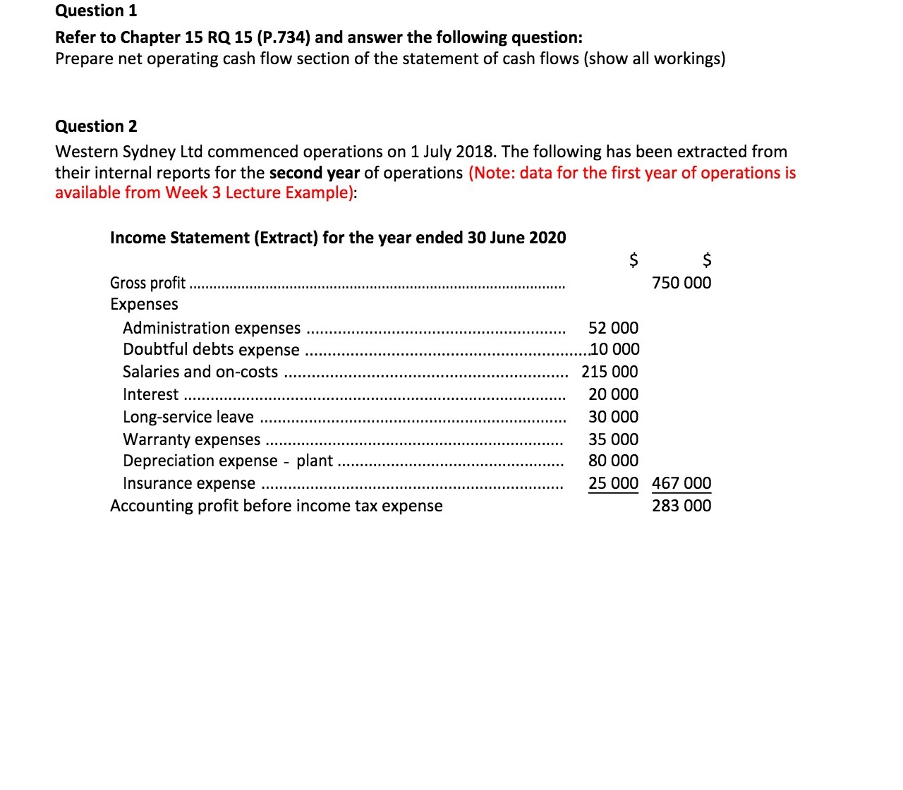 Question 1 Refer to Chapter 15 RQ 15 (P334) and