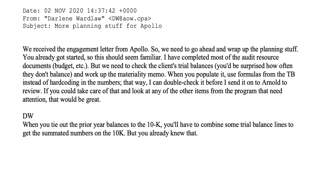 what are the client trial balances numbers