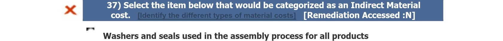 37) Select the item below that would be