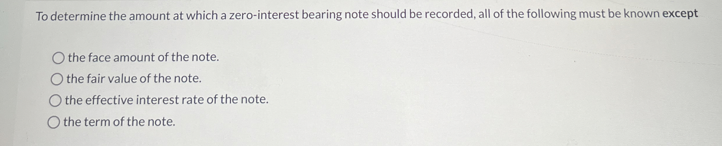 To determine the amount at which a zero -