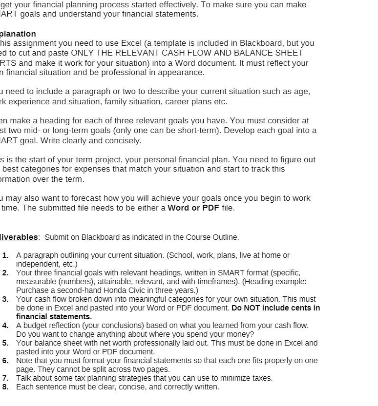 get your financial planning process started