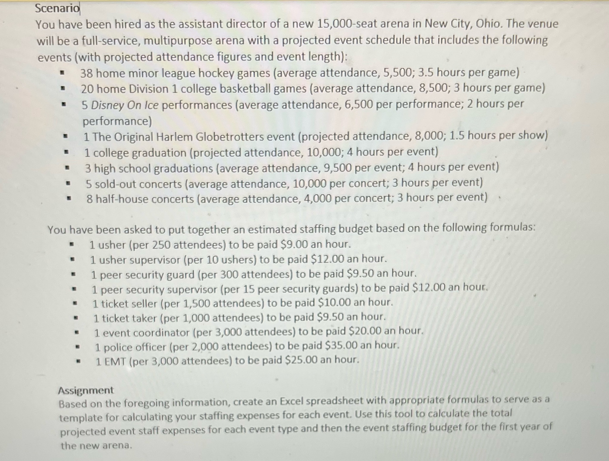 Need help with this, can you put it in excel