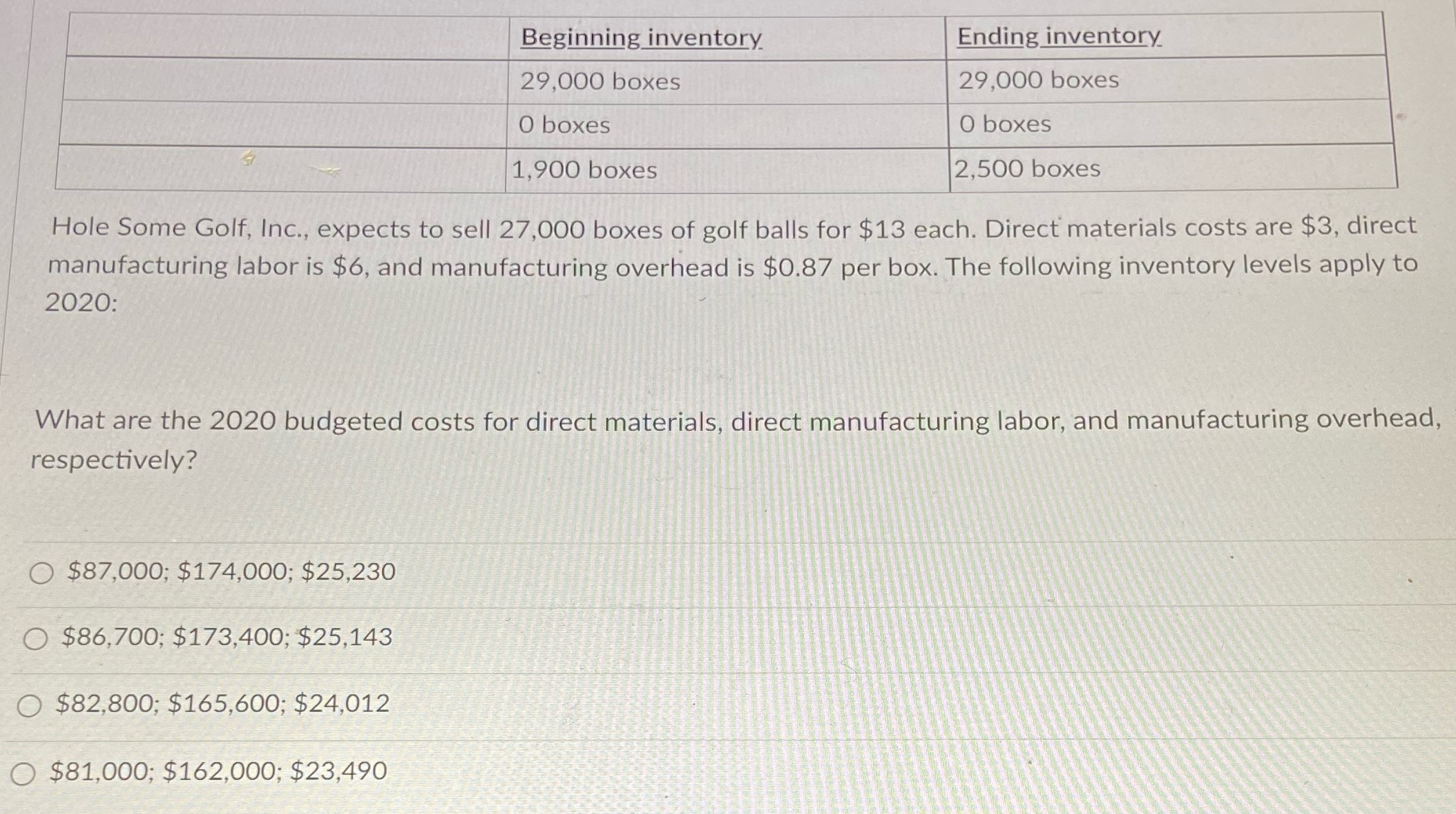 Please show steps Beginning inventory Ending