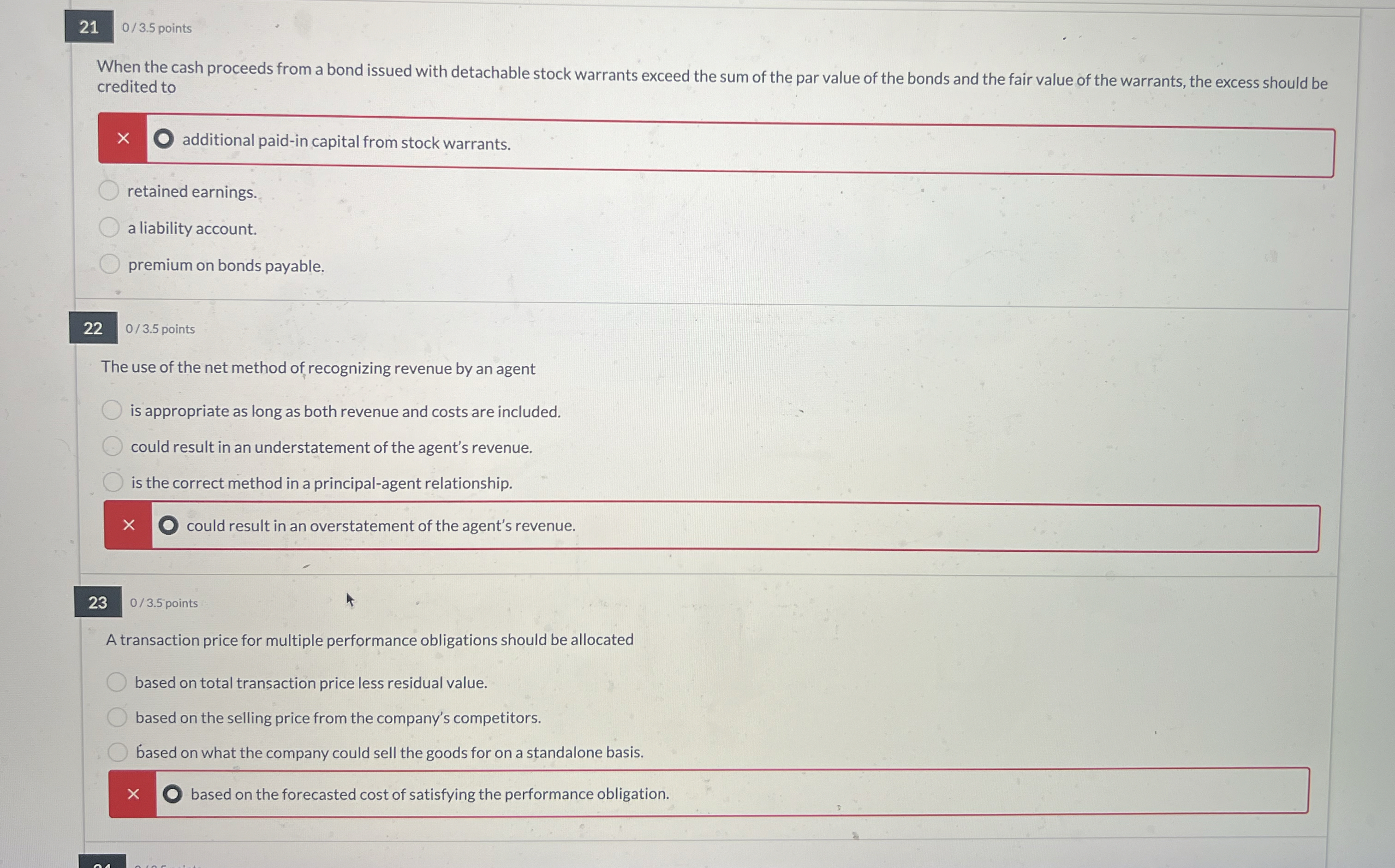 0 3 . 5 points When the cash proceeds from a bond