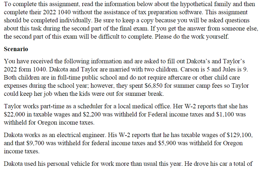 To complete this assignment. read the information