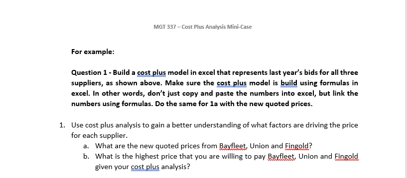 \fMET 33? Cost Plus Analysis N" \"Ii-Case For