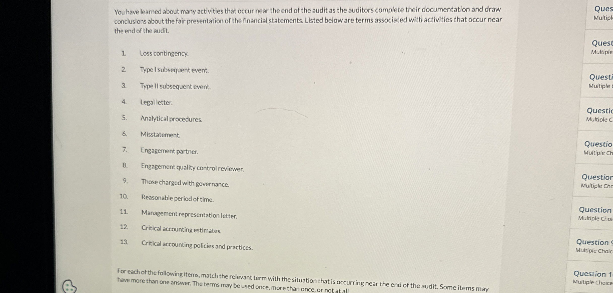 You have learned about many activities that occur