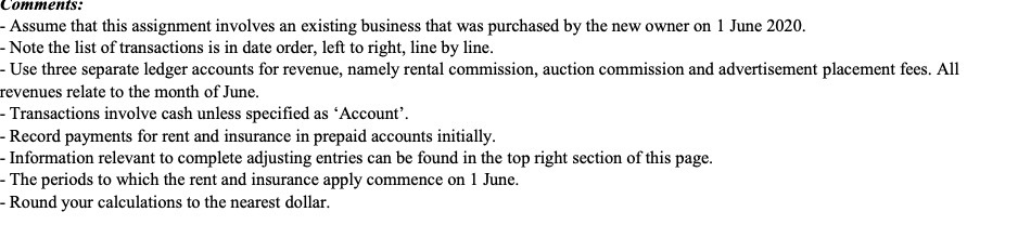 comments: - Assume that this assignment involves