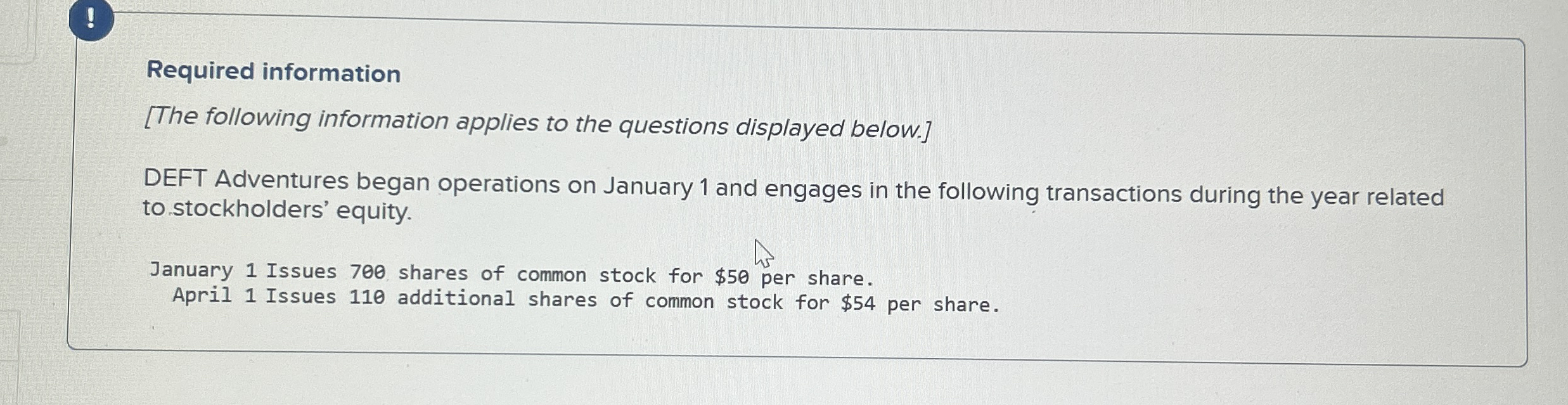 Required information [ The following information