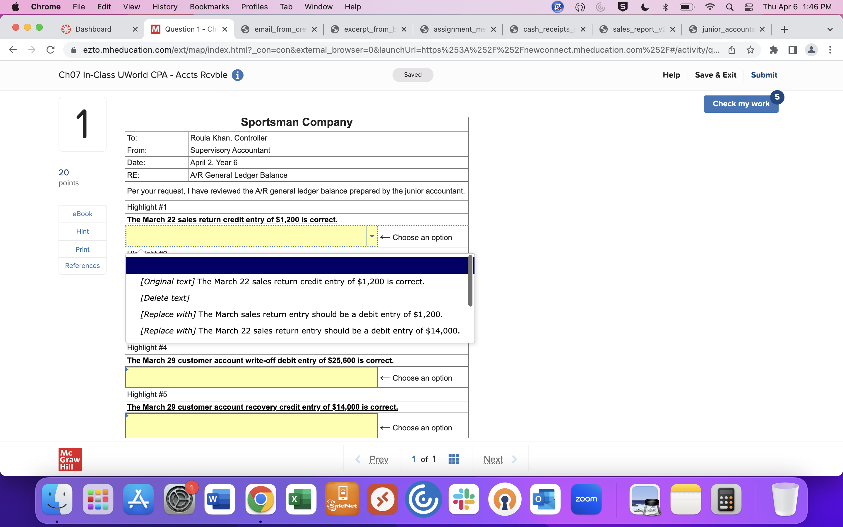 In Class Problem Chrome File Edit View History