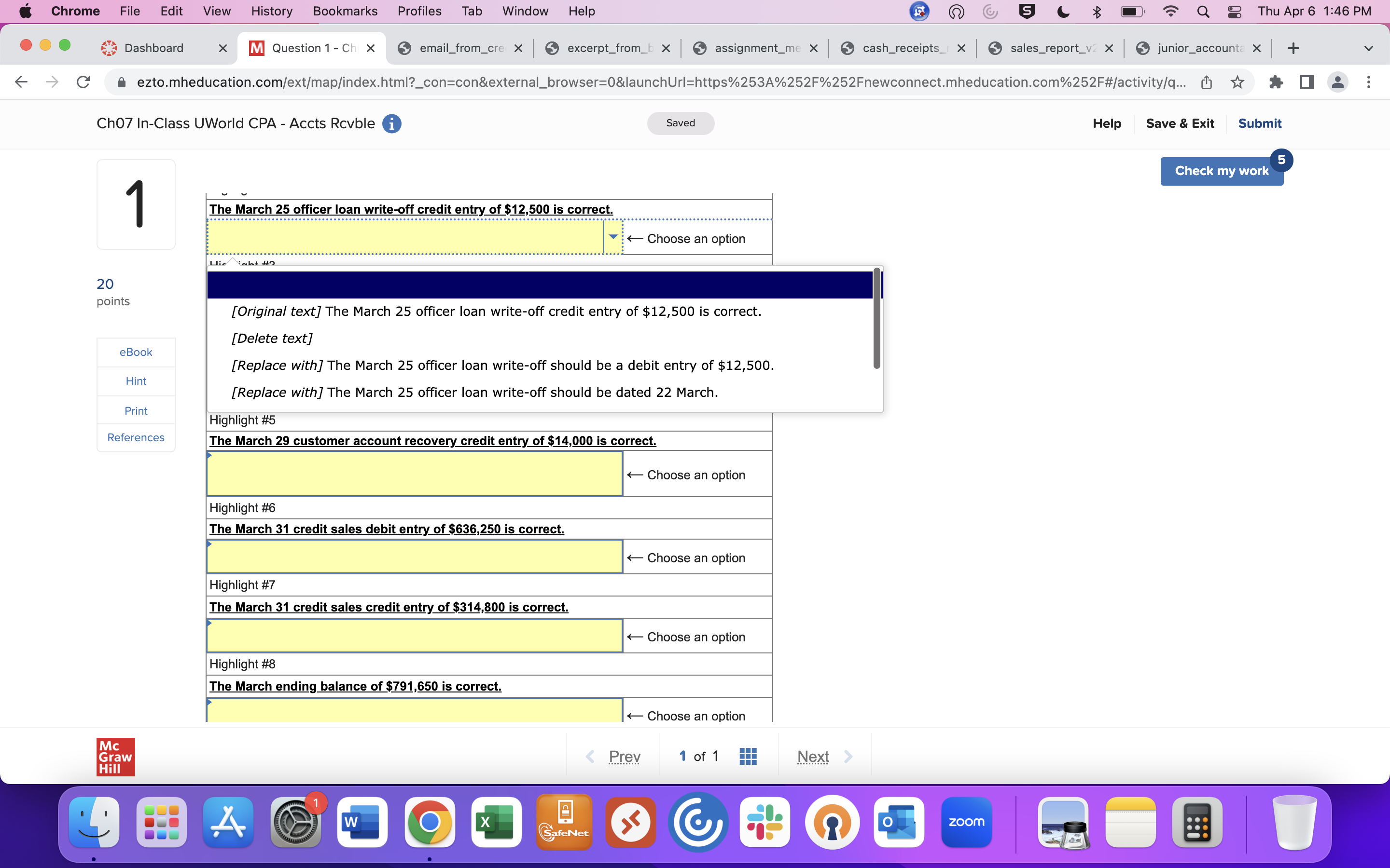 In Class Problem Chrome File Edit View History