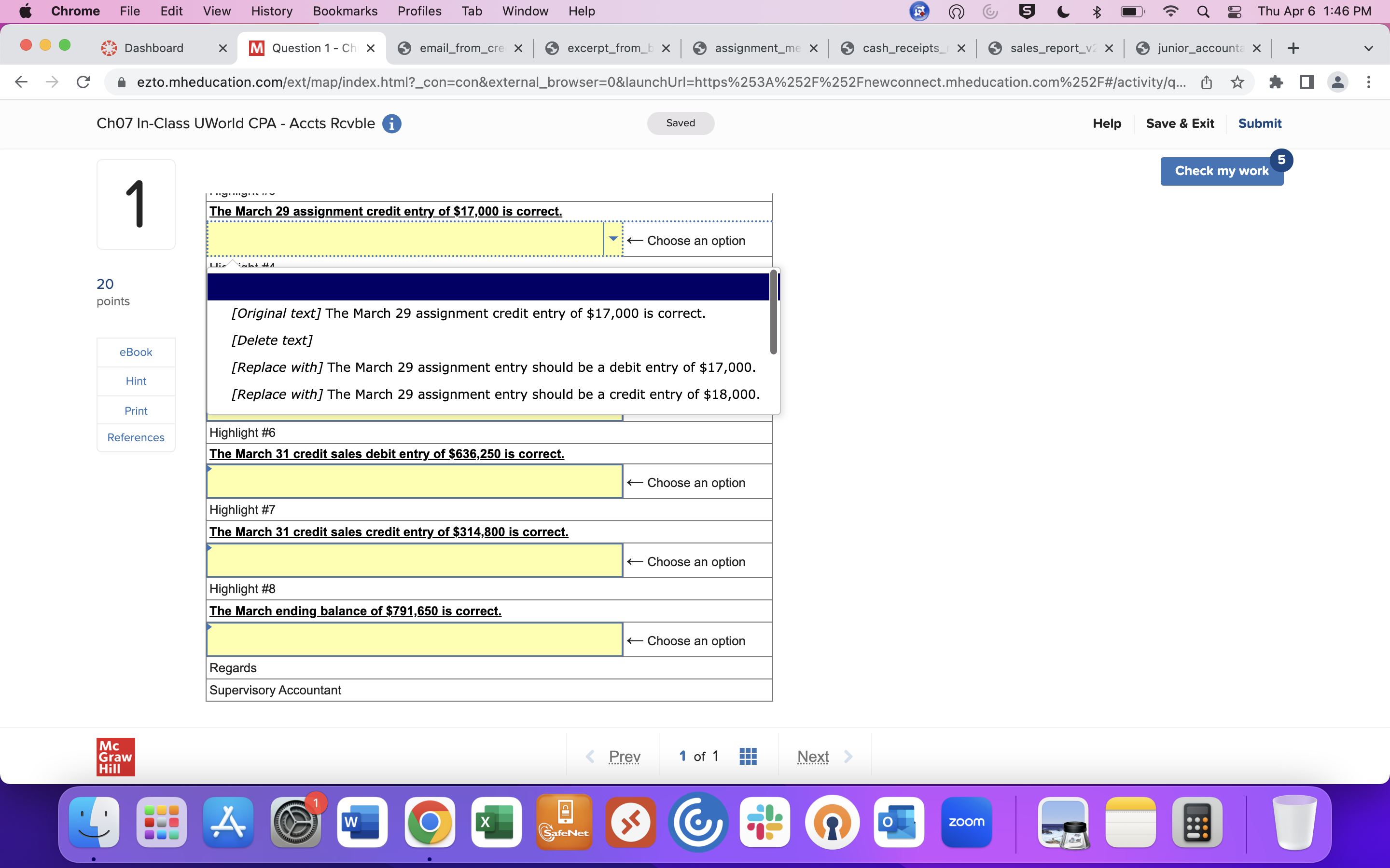 In Class Problem Chrome File Edit View History