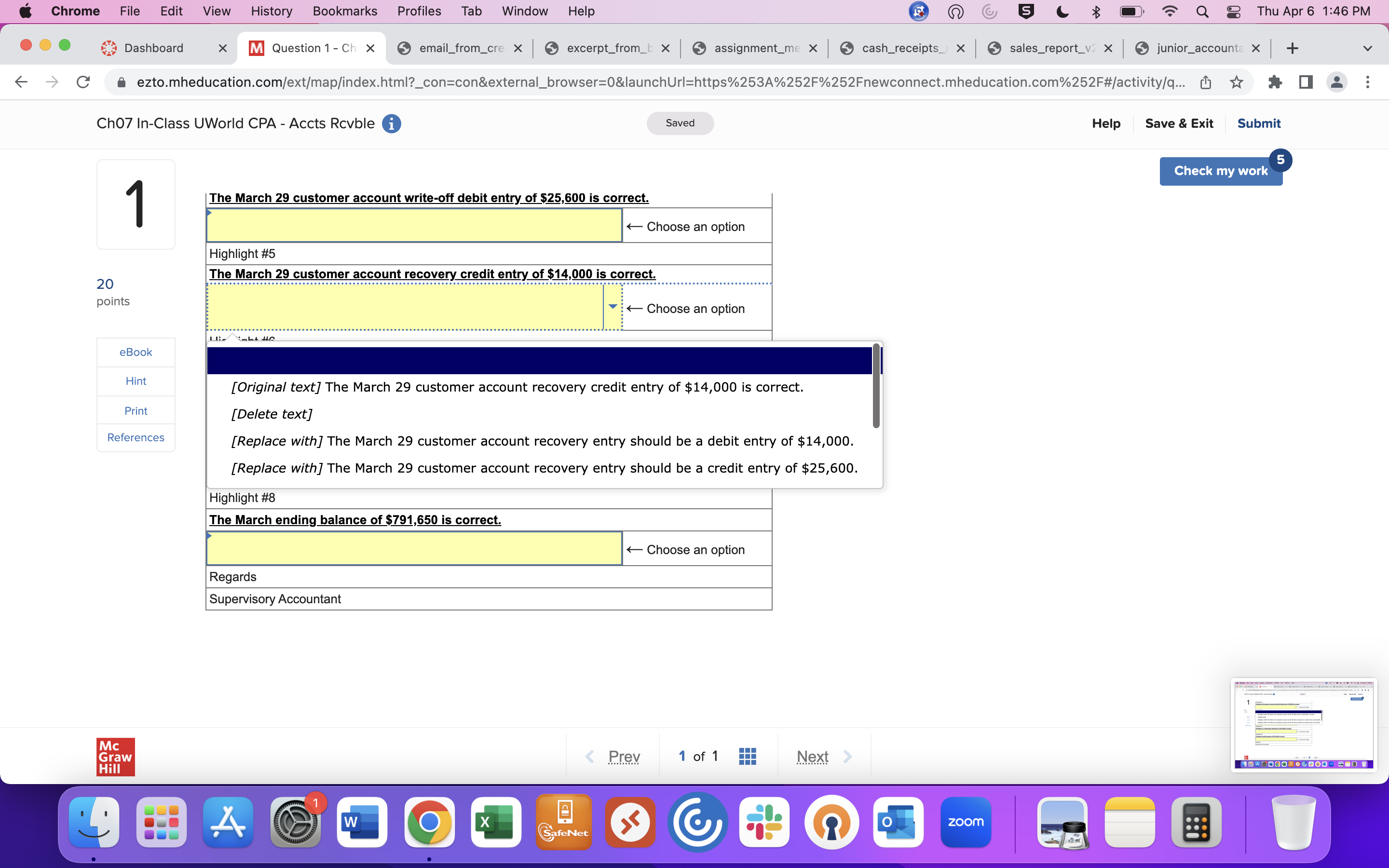 In Class Problem Chrome File Edit View History
