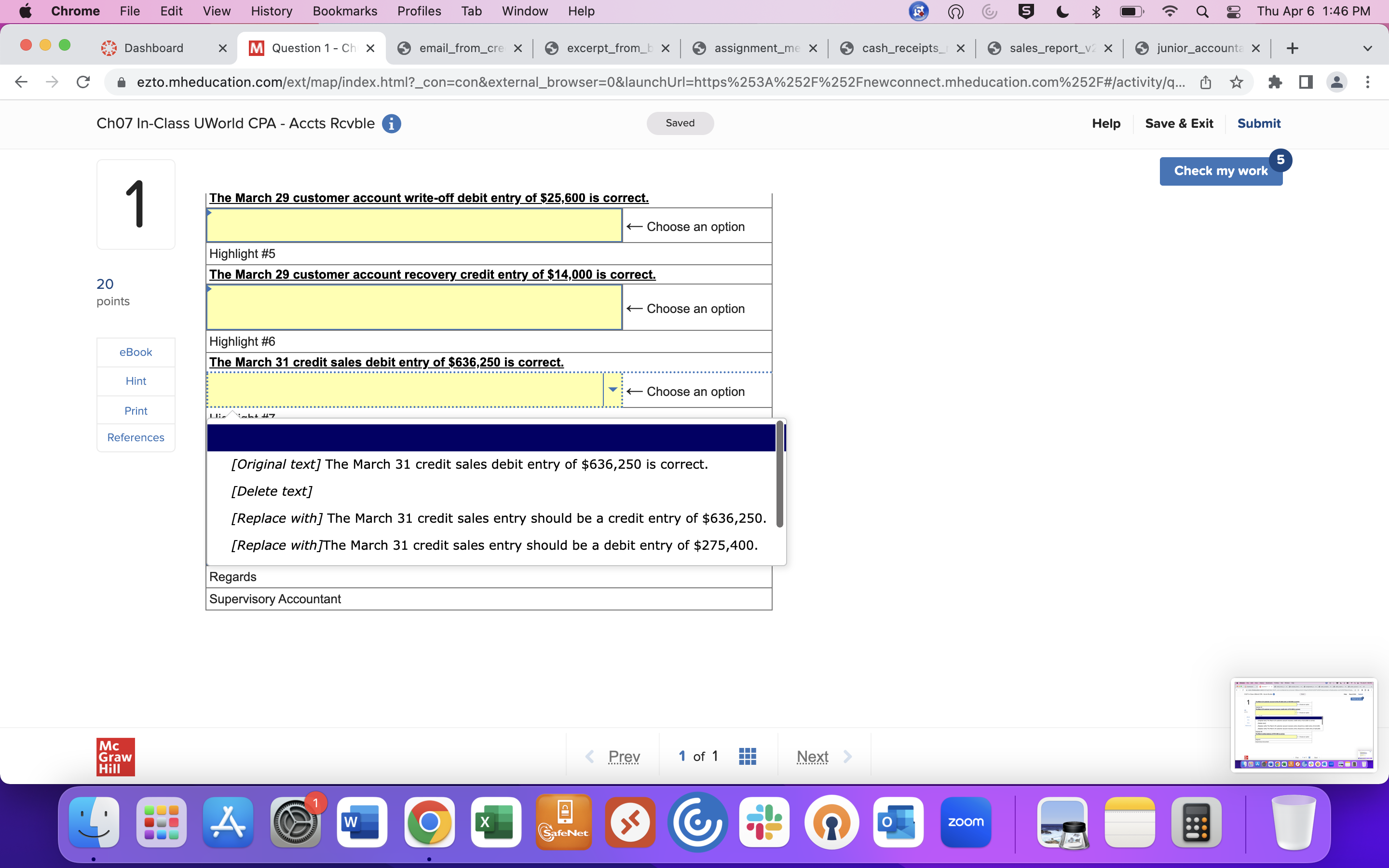 In Class Problem Chrome File Edit View History