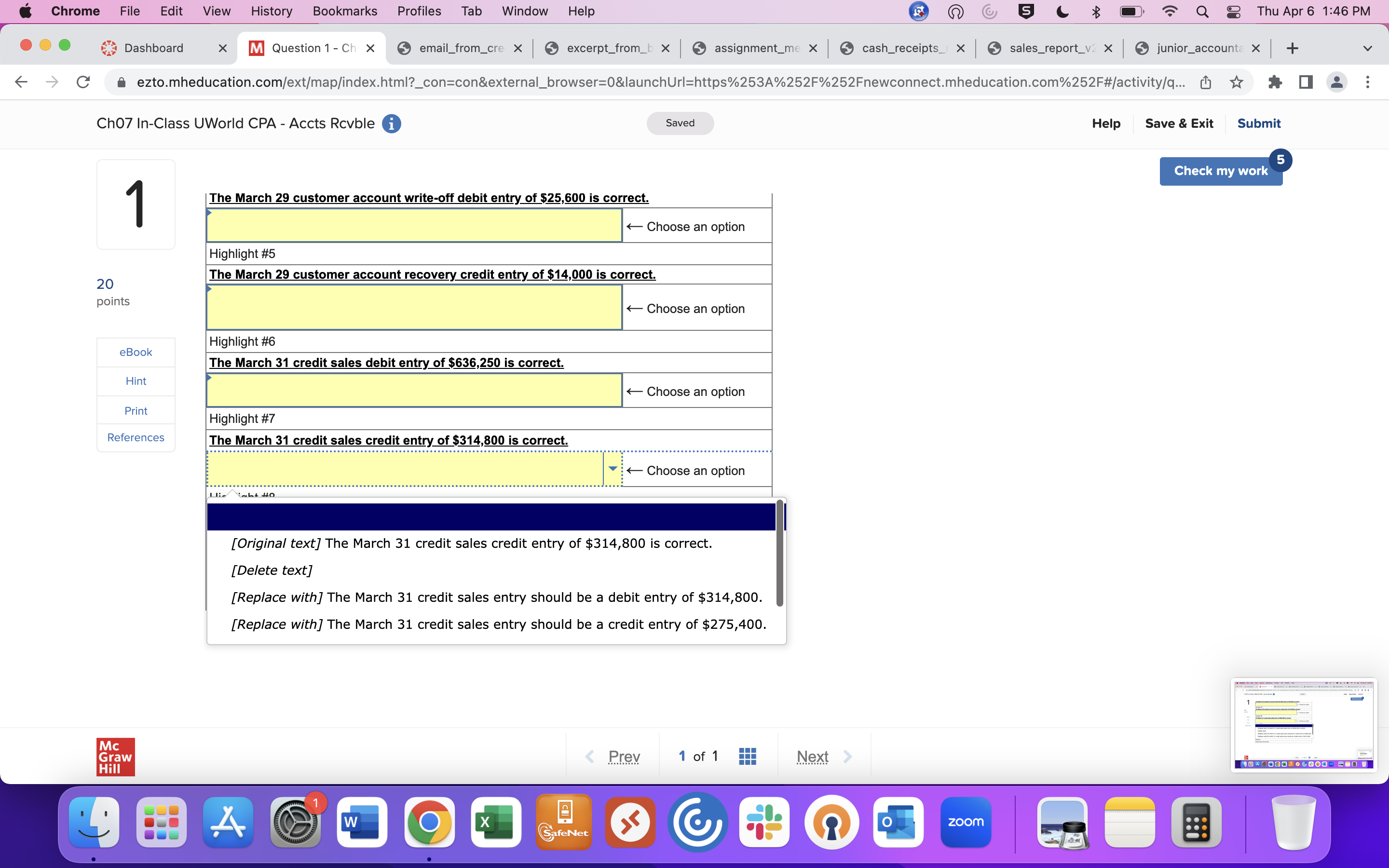 In Class Problem Chrome File Edit View History