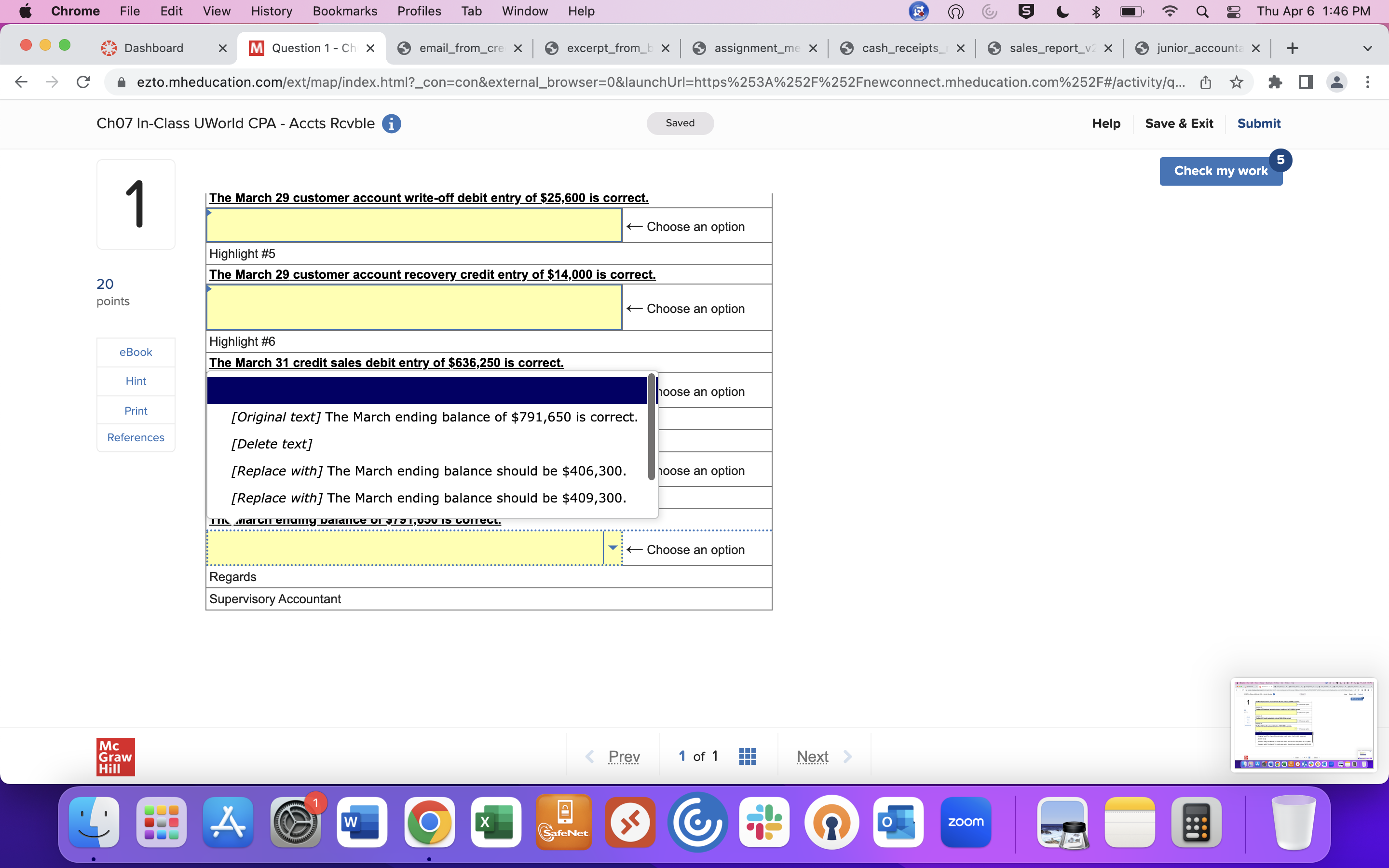 In Class Problem Chrome File Edit View History