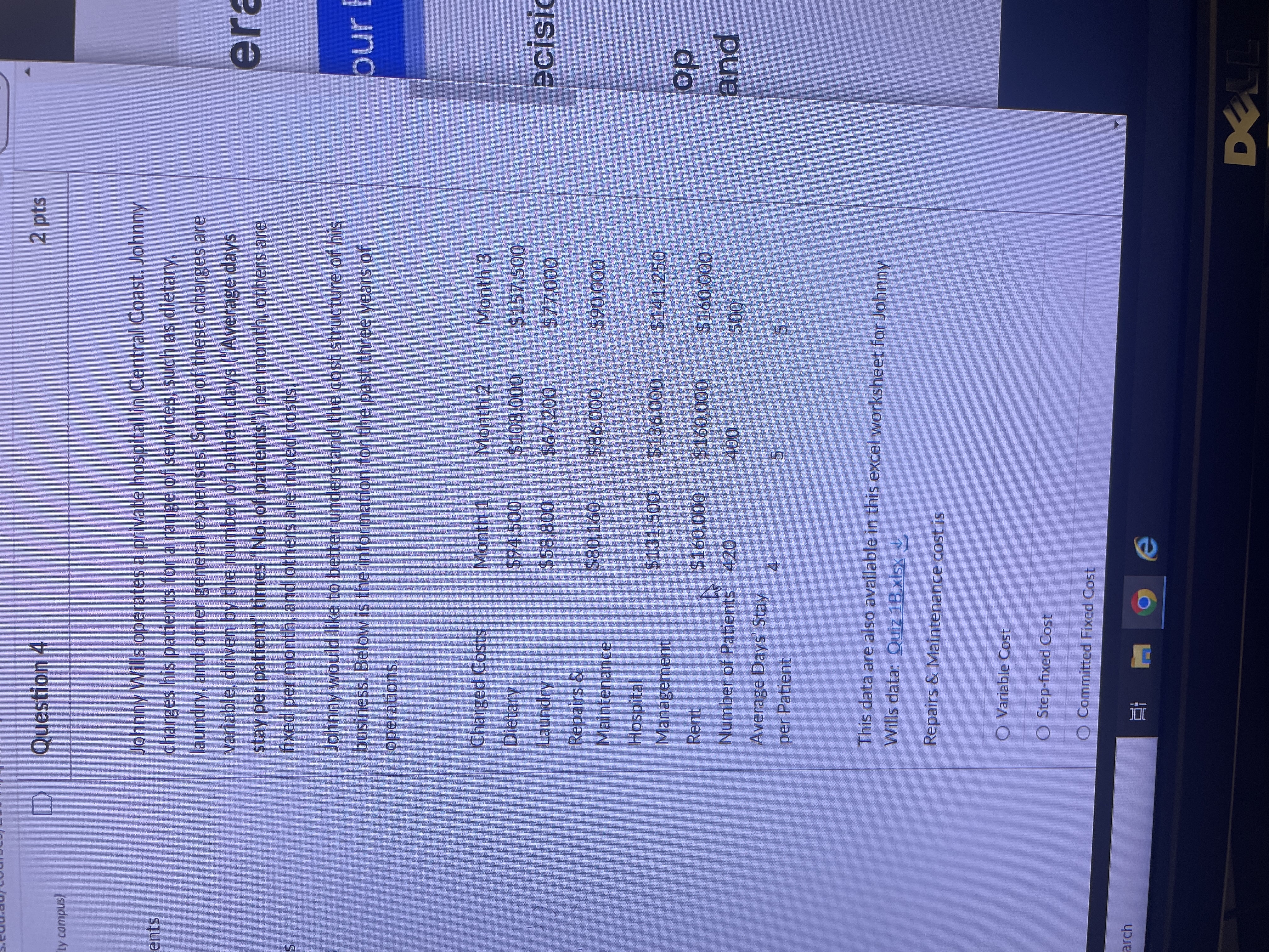 variable cost per unit: No change O Fixed cost