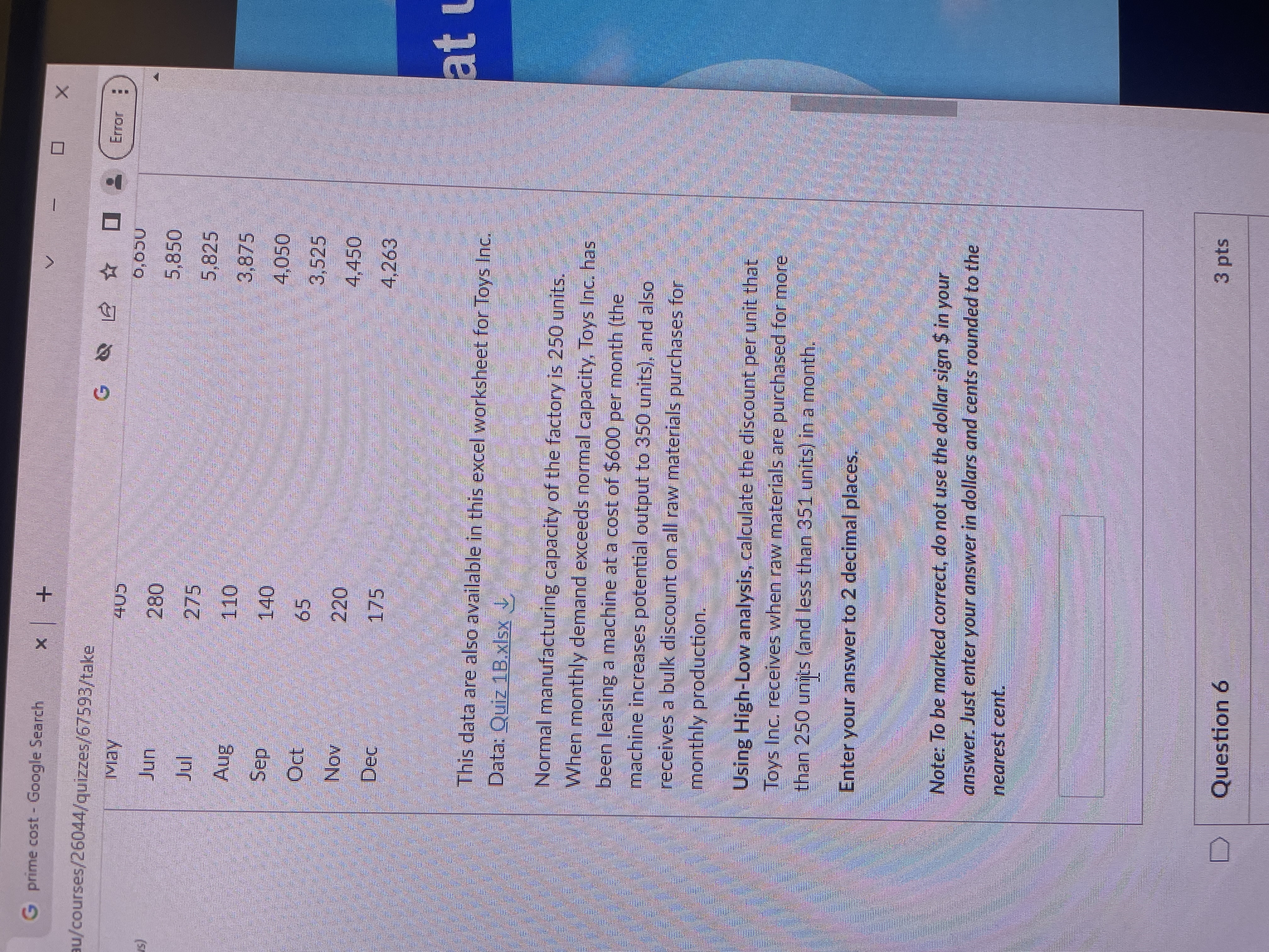 variable cost per unit: No change O Fixed cost