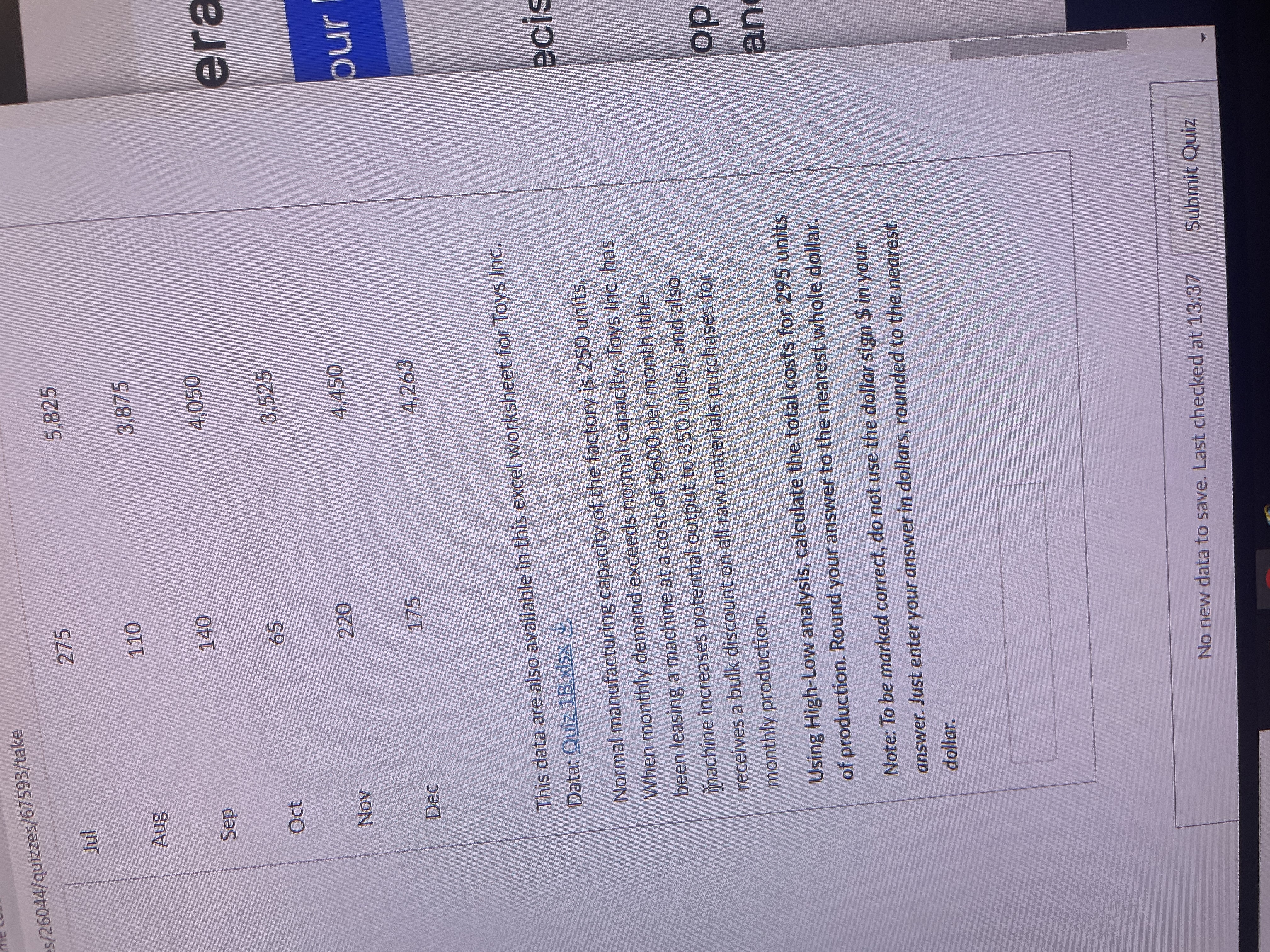 variable cost per unit: No change O Fixed cost
