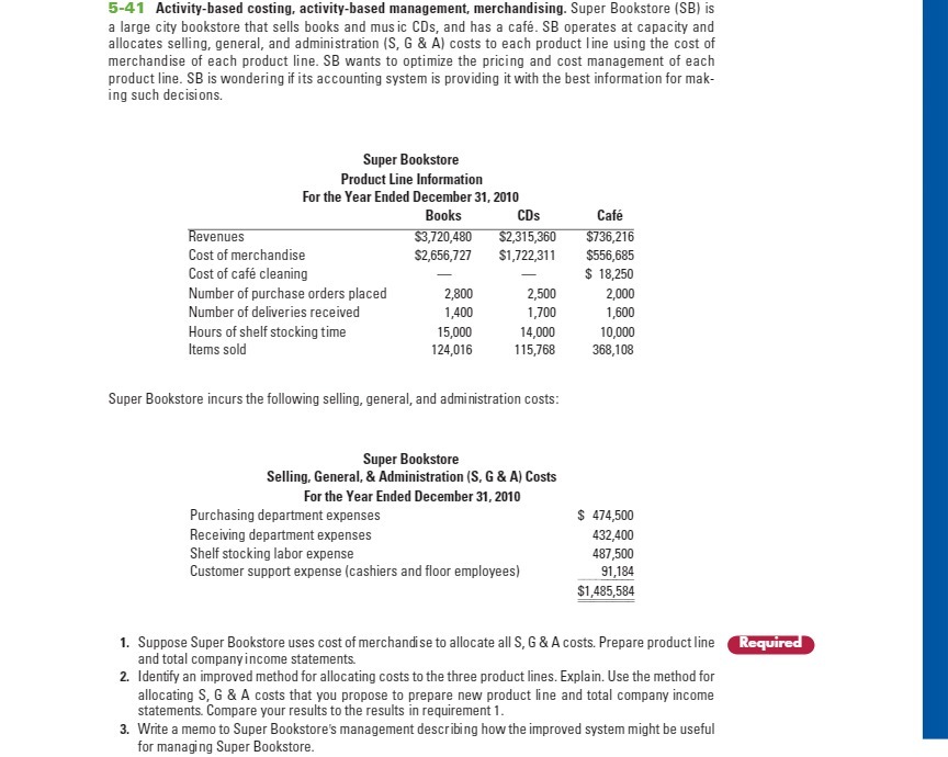 5-41 Activity-based costing, activity-based