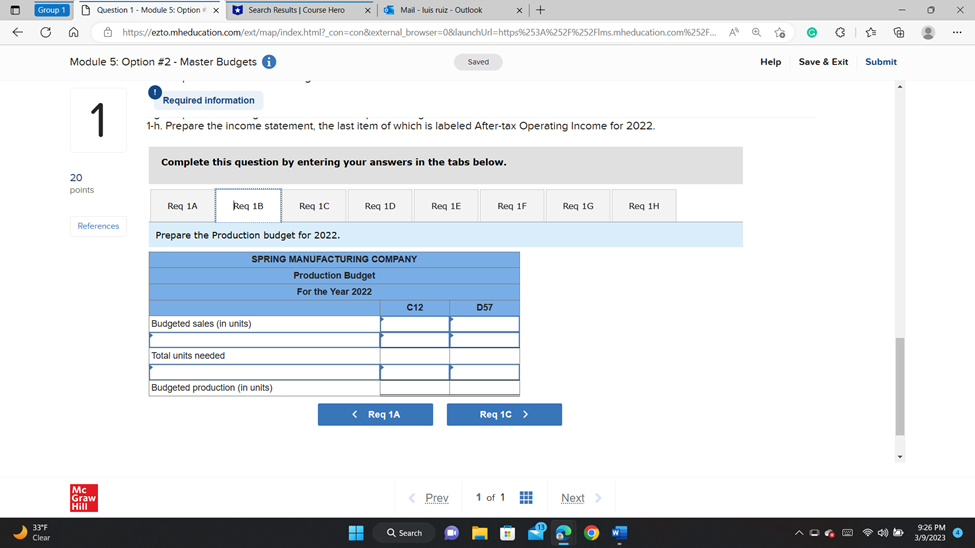 Spring Manufacturing Company makes two components