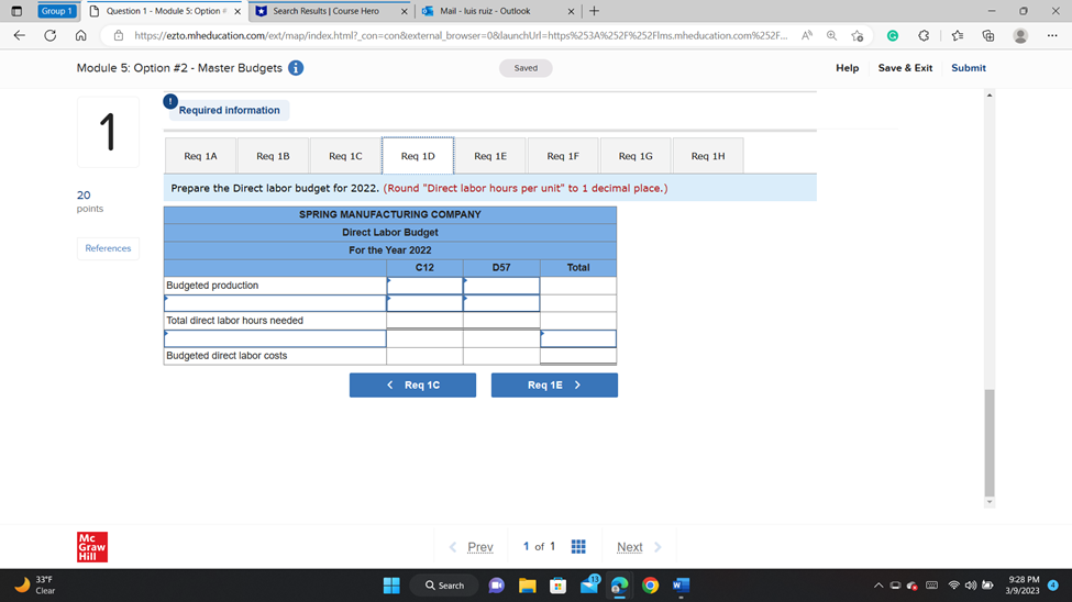 Spring Manufacturing Company makes two components