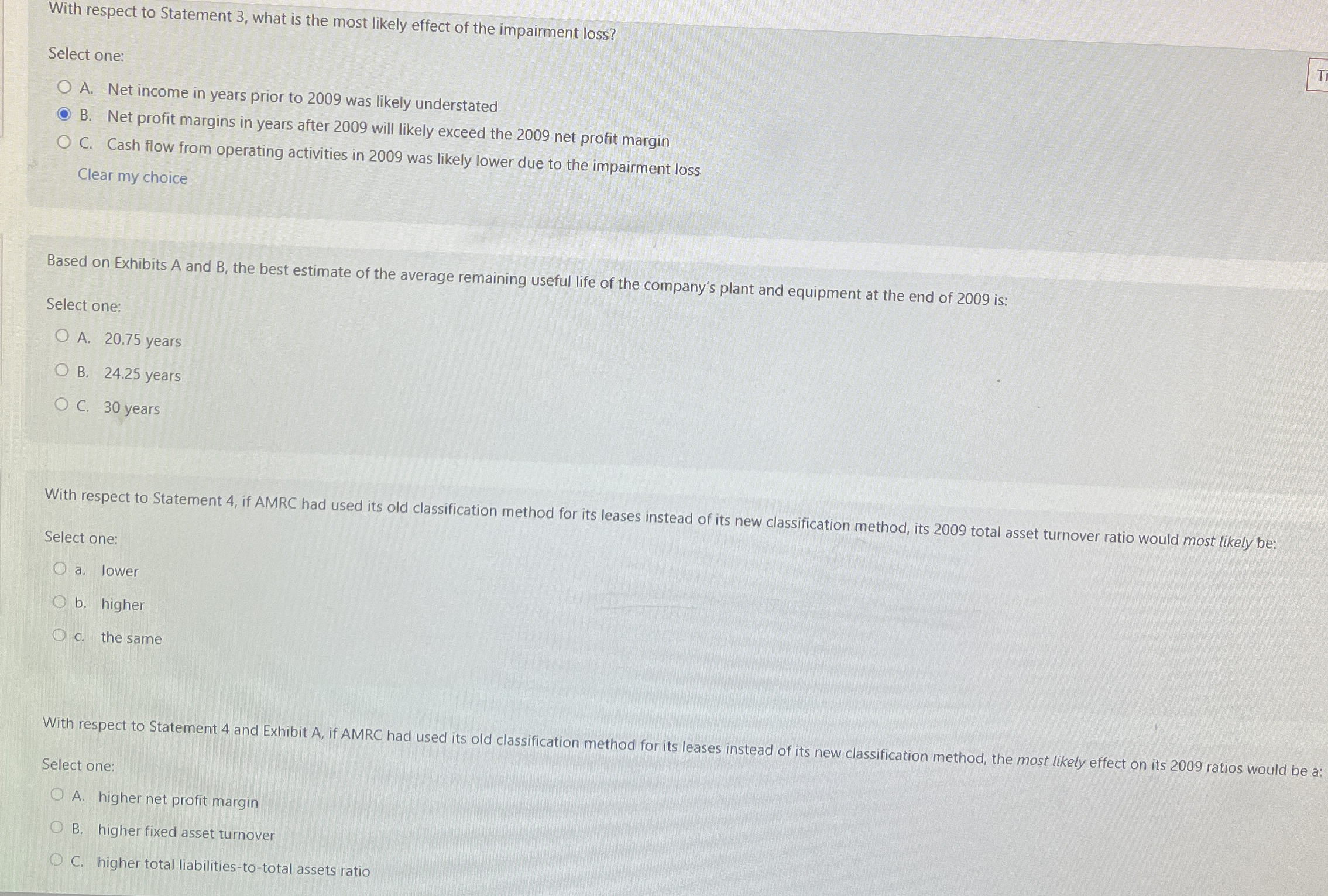 With respect to Statement 3 , what is the most