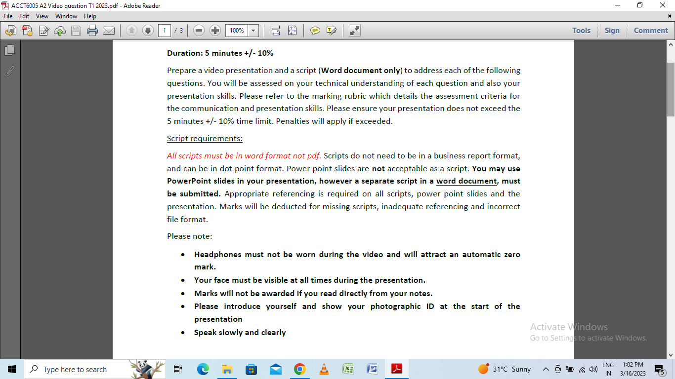 ACCT6005 A2 Video question T1 2023.pdf - Adobe