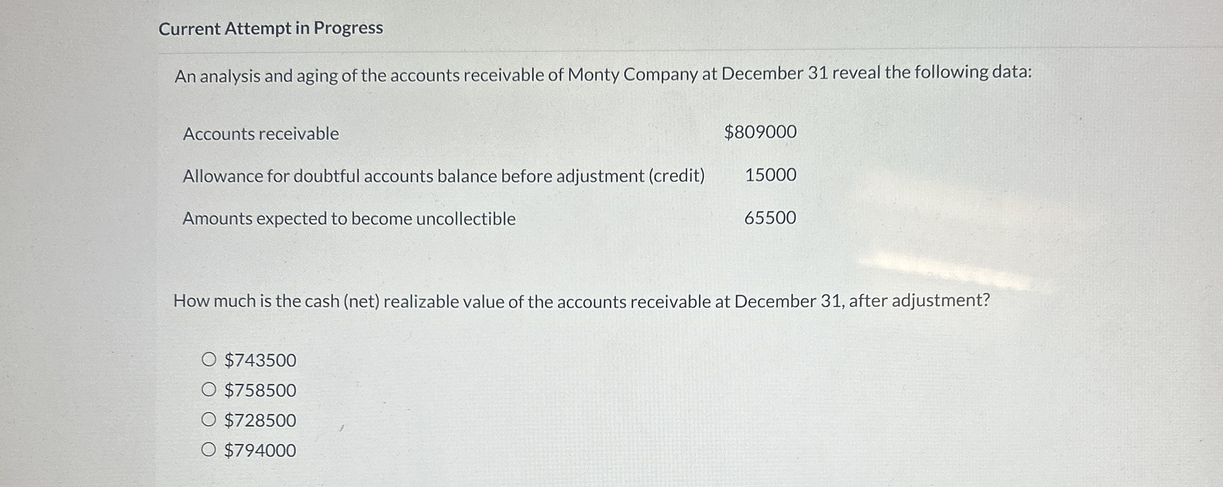 Current Attempt in Progress An analysis and aging