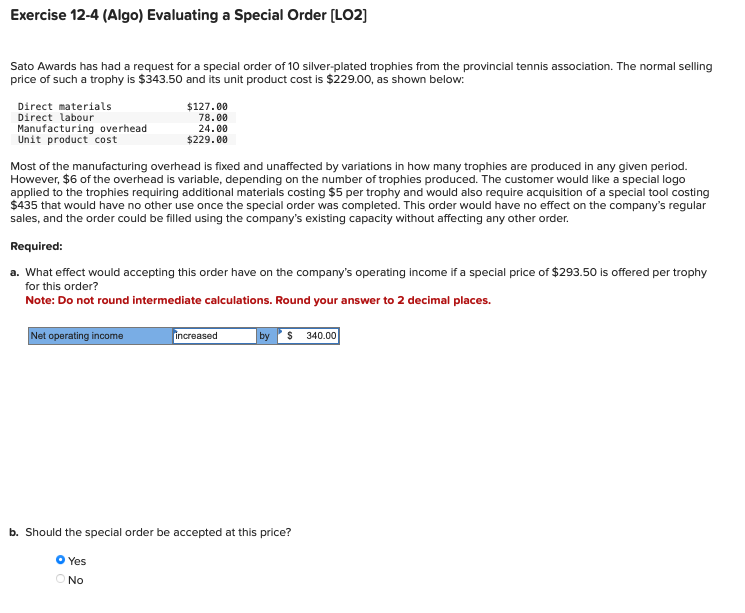 Exercise 1 2 - 4 ( Algo ) Evaluating a Special