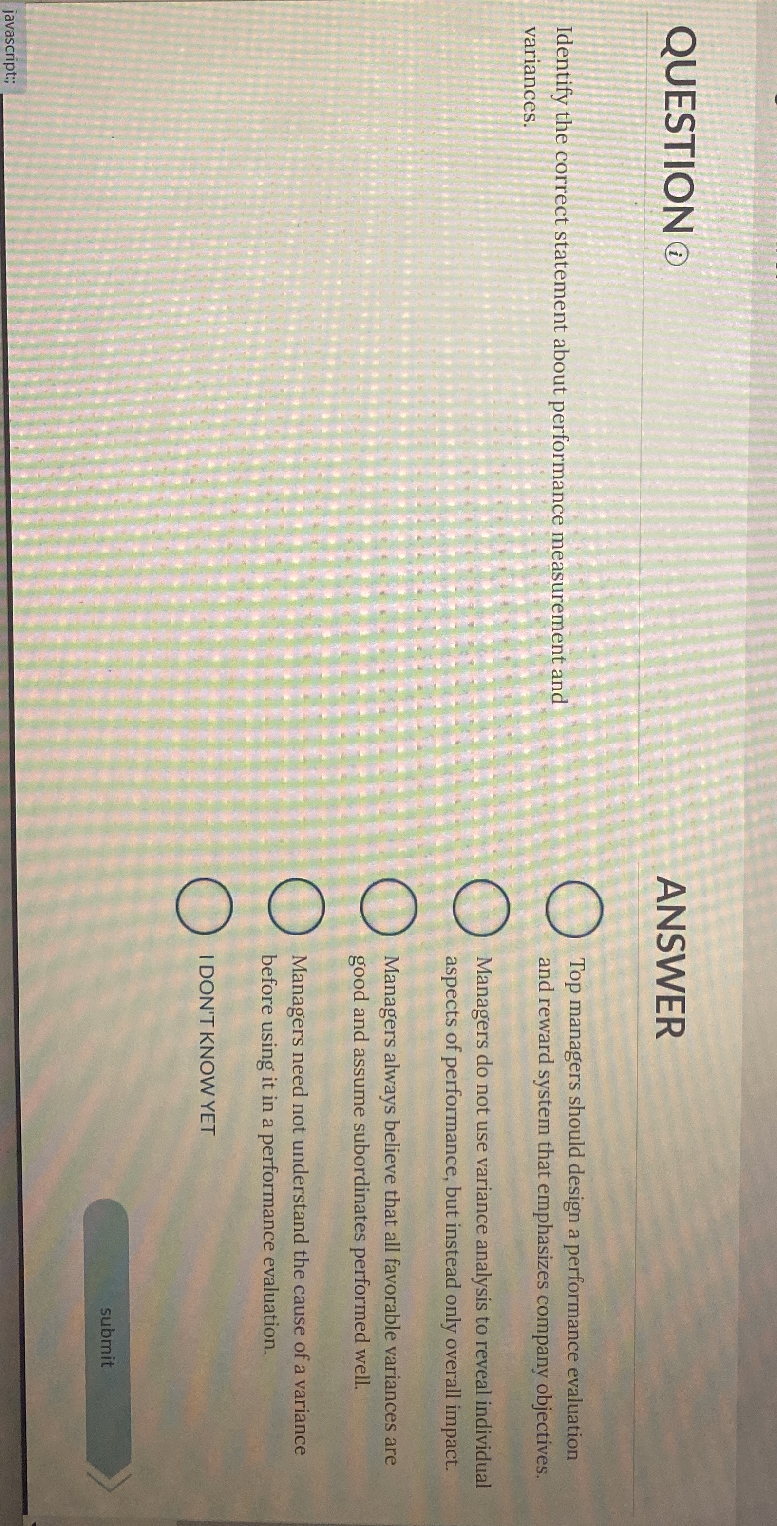 QUESTION ( i ) Identify the correct statement