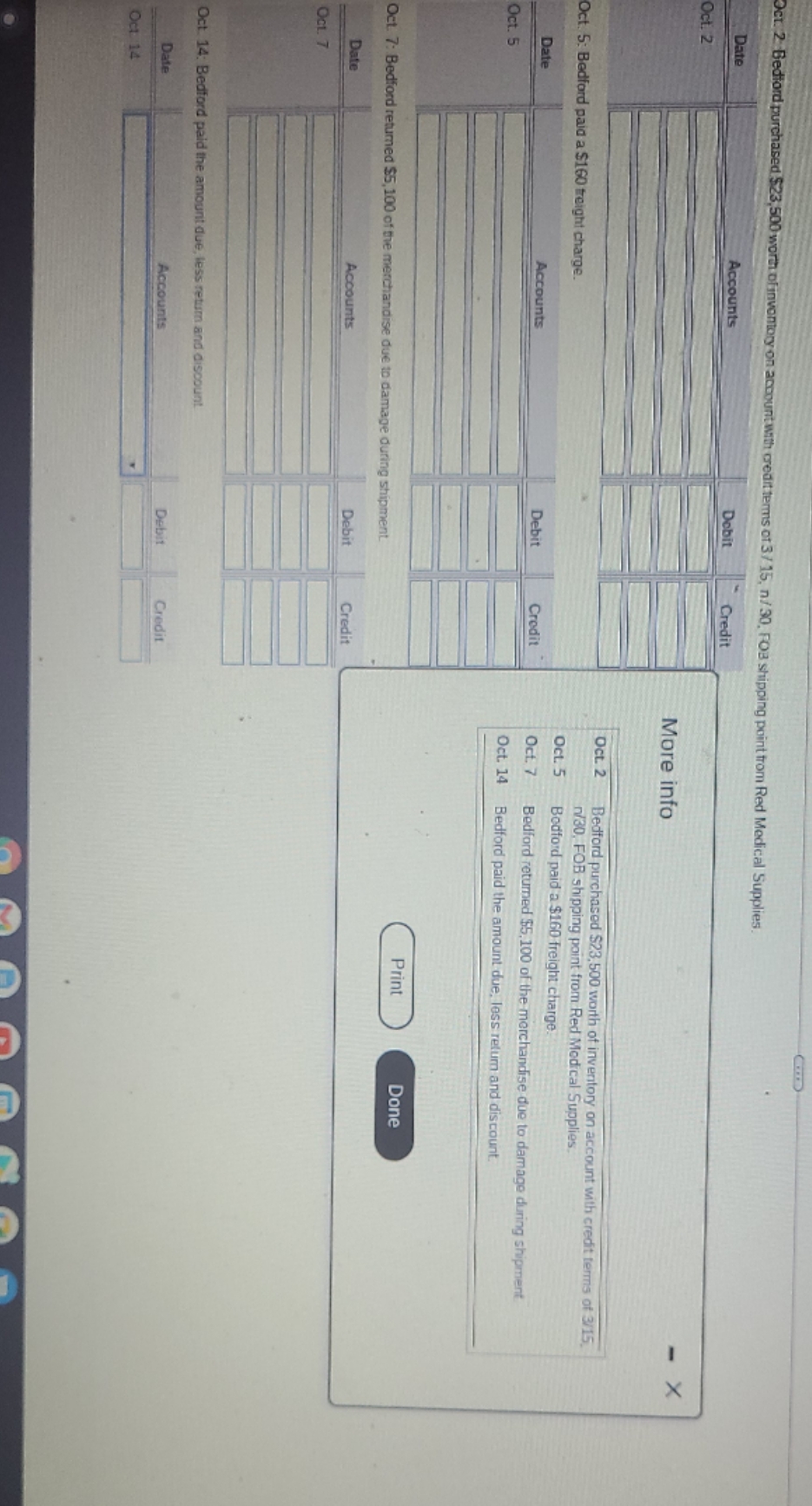 Journalize the transactions. Explanations not