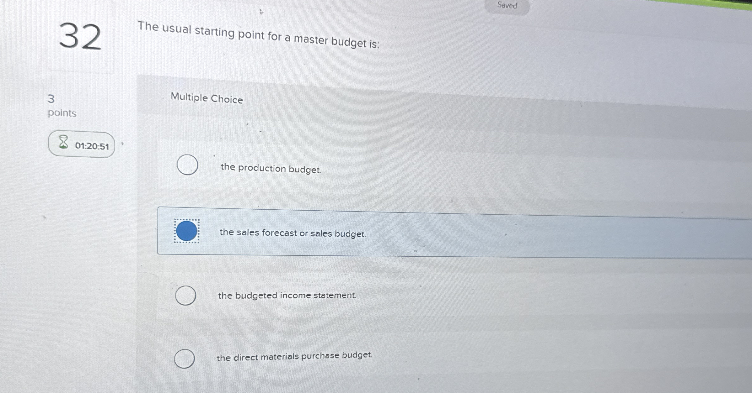 3 2 Saved The usual starting point for a master