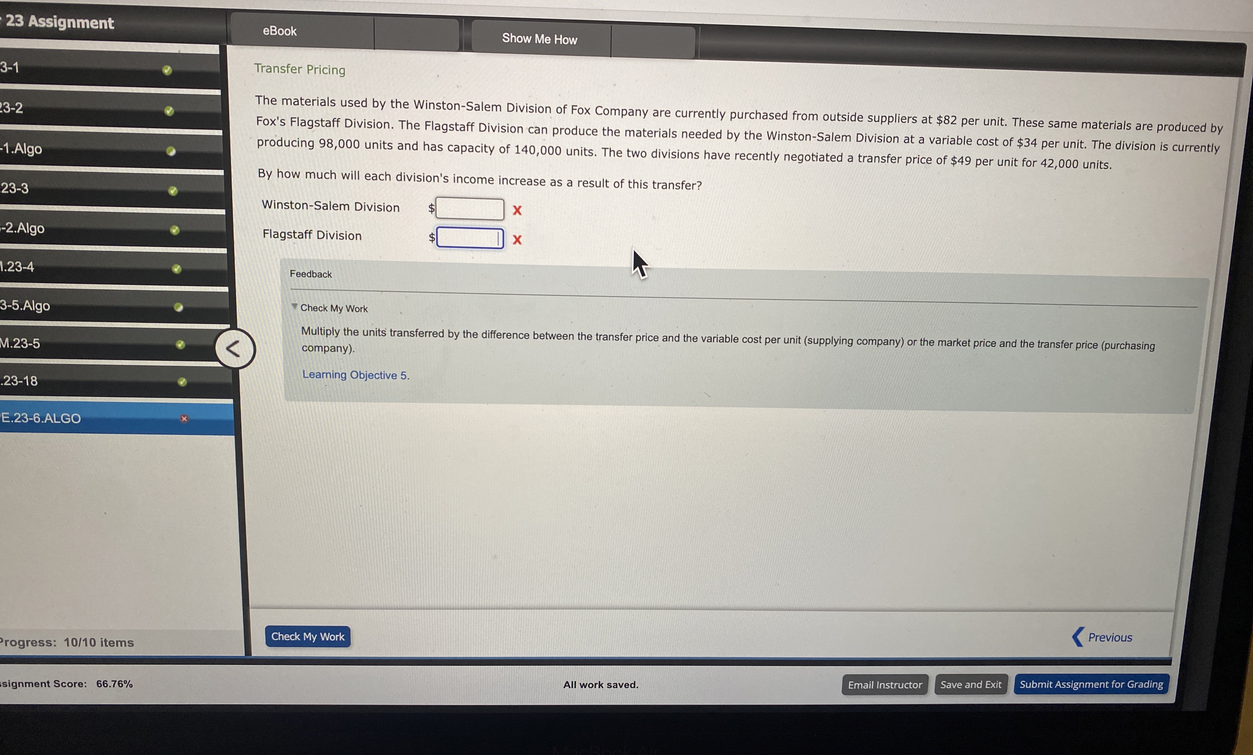 2 3 Assignment eBook Show Me How Transfer Pricing