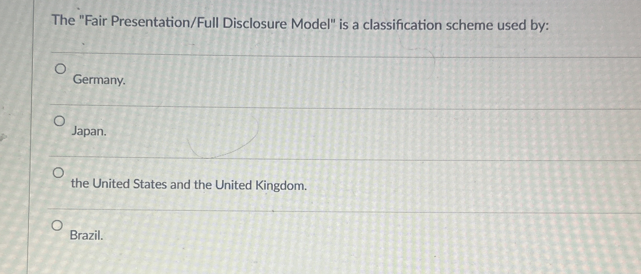 The "Fair Presentation / Full Disclosure Model"