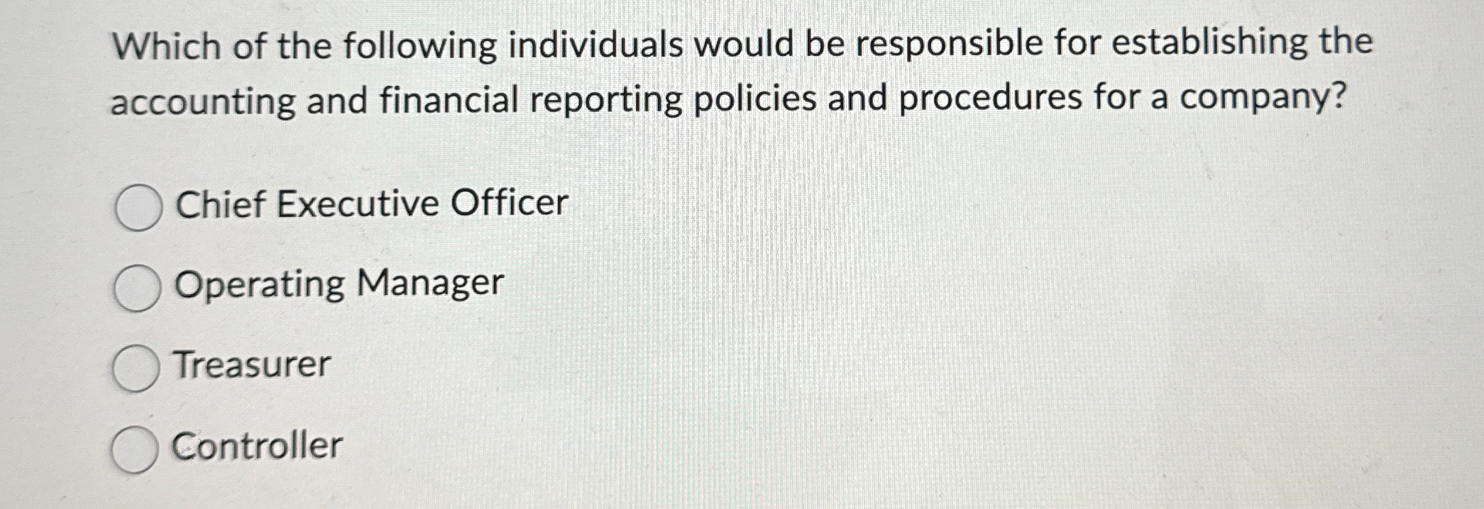 Which of the following individuals would be