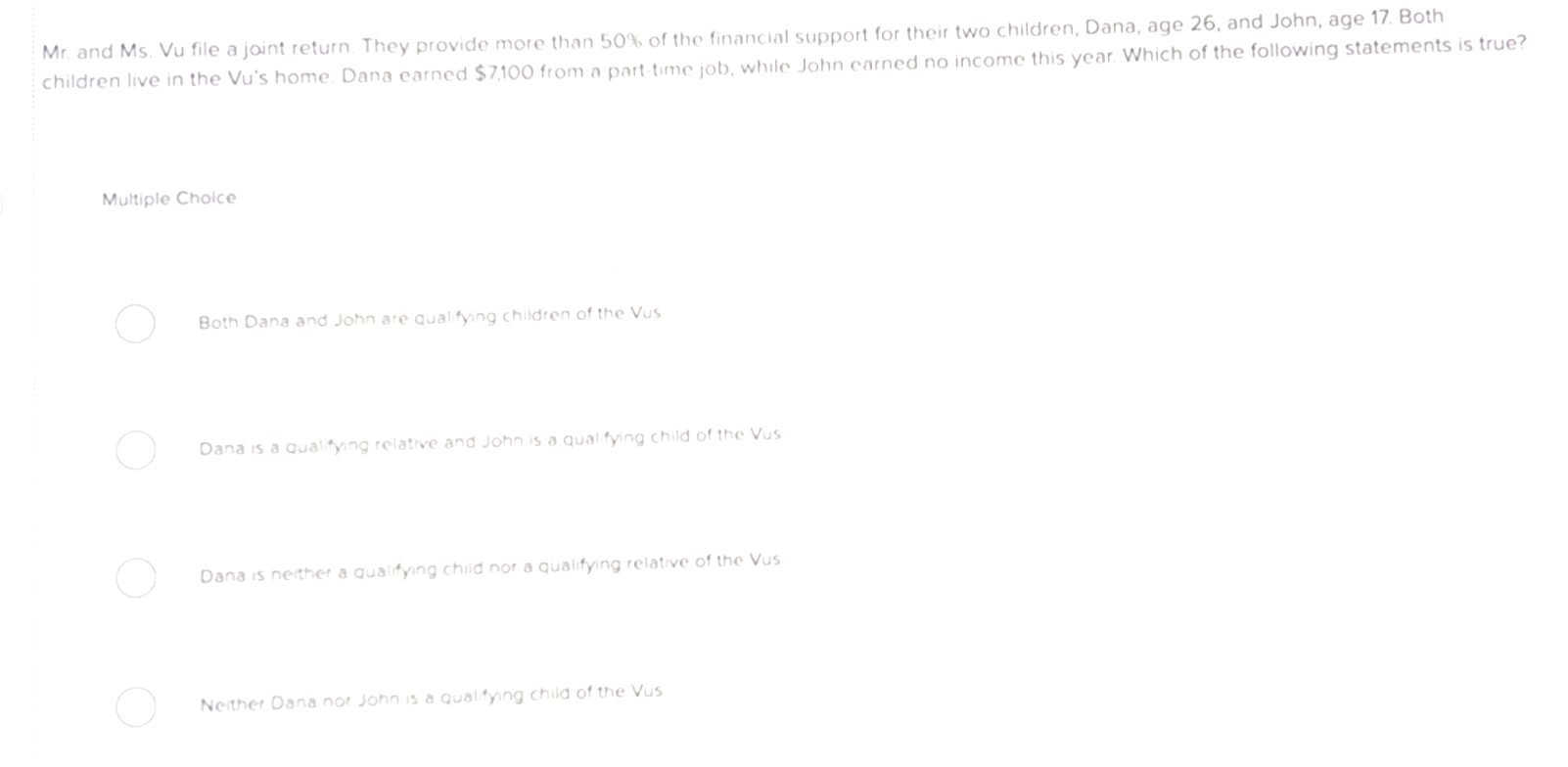 Mr . and Ms . Vu file a joint return. They