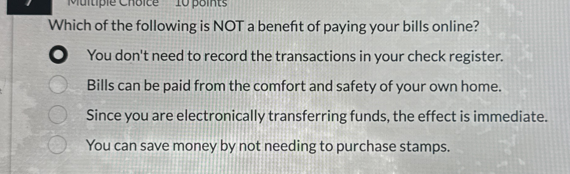 Which of the following is NOT a benefit of paying