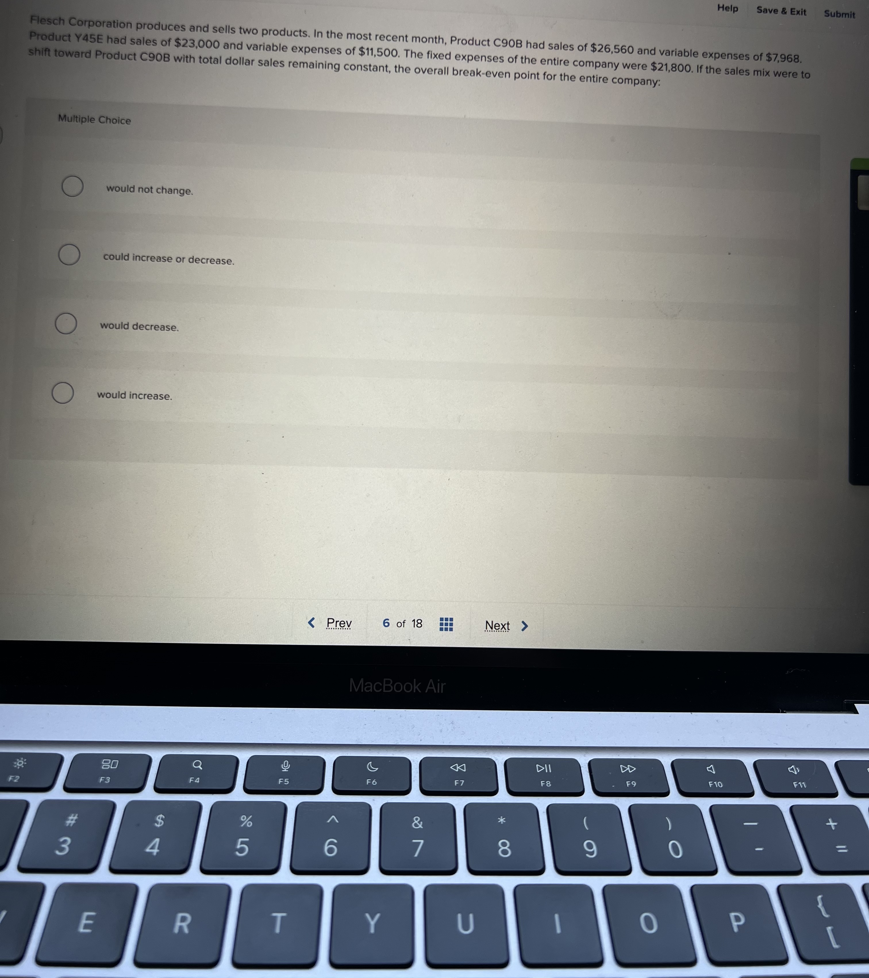 need help ASAP please Help Save & Exit Submit