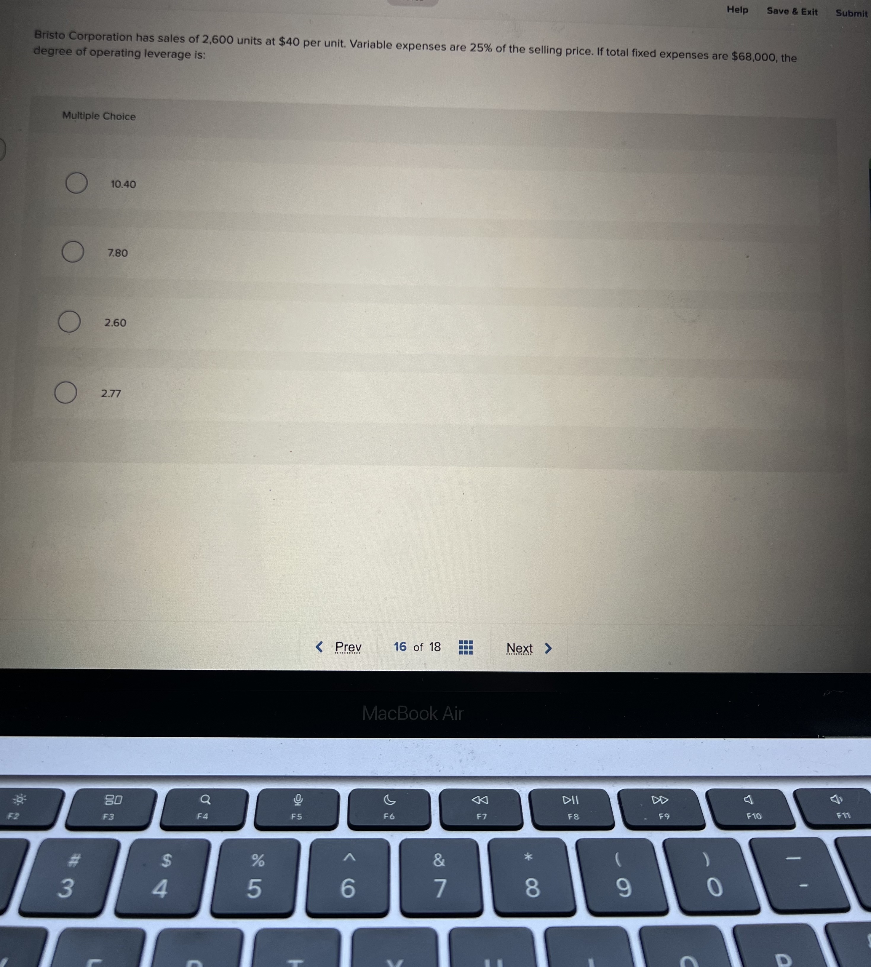 need help ASAP please Help Save & Exit Submit