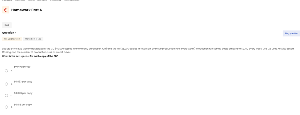 Homework Part A Back Question 4 Flog question Not