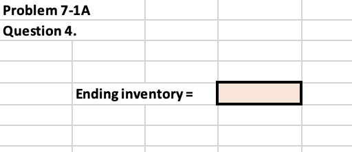 Chapter 7 Problems PR 7-1A FIFO perpetual