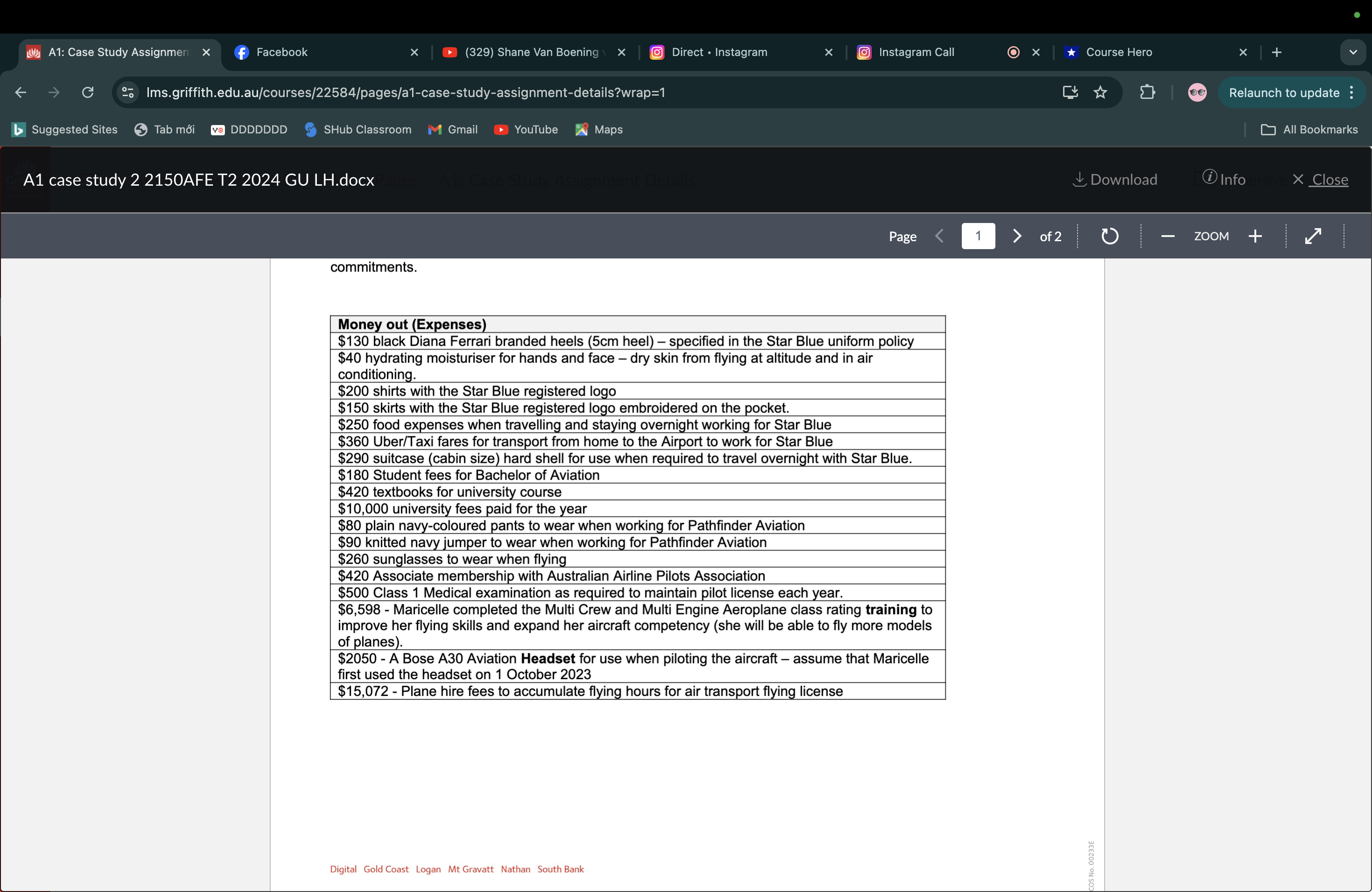 Wy A1: Case Study Assignme X $ Facebook ) (329)
